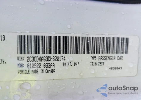 2013 Dodge Charger Police z USA, uszkodzony, nr VIN 2C3CDXAG3DH620174